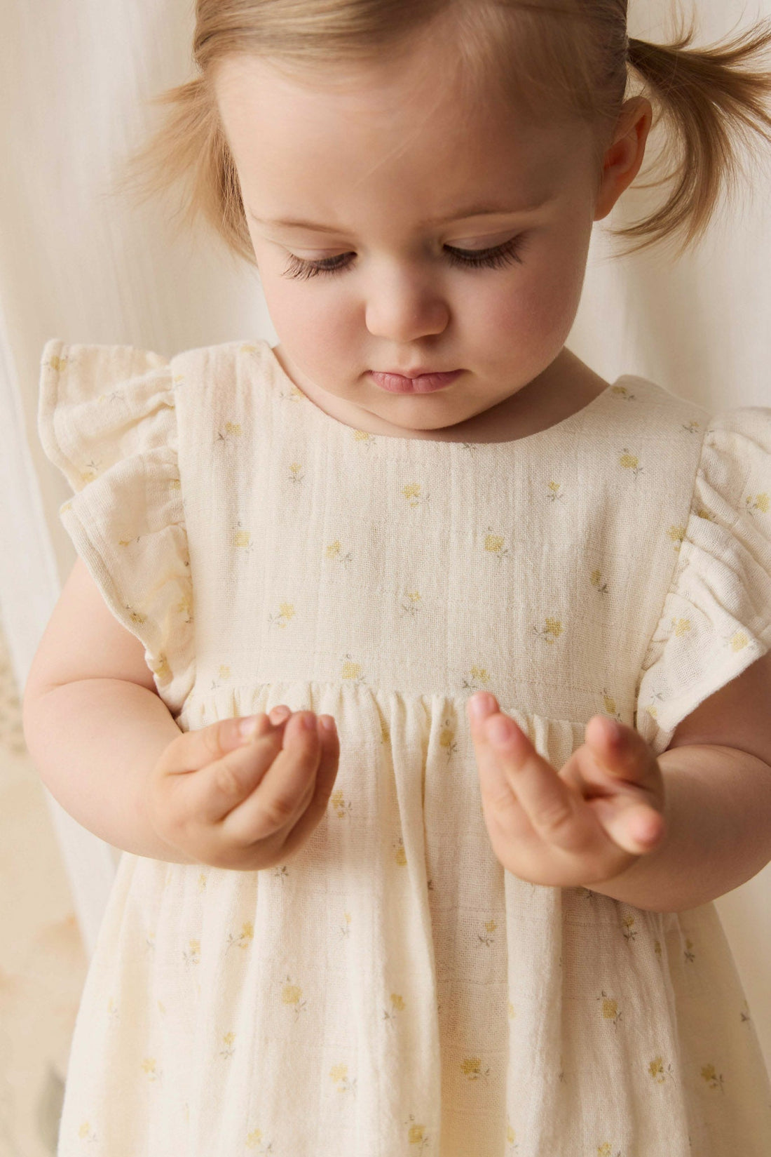 Organic Cotton Muslin Brielle Dress - Vintage Ditsy Childrens Dress from Jamie Kay USA