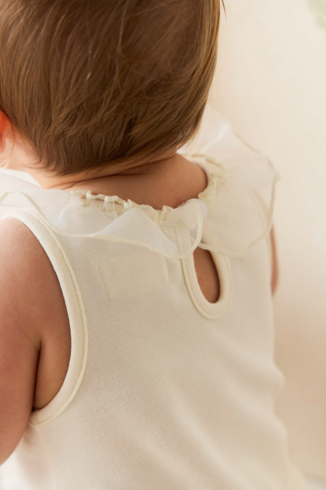 Adalyn Playsuit - Parchment Childrens Playsuit from Jamie Kay USA