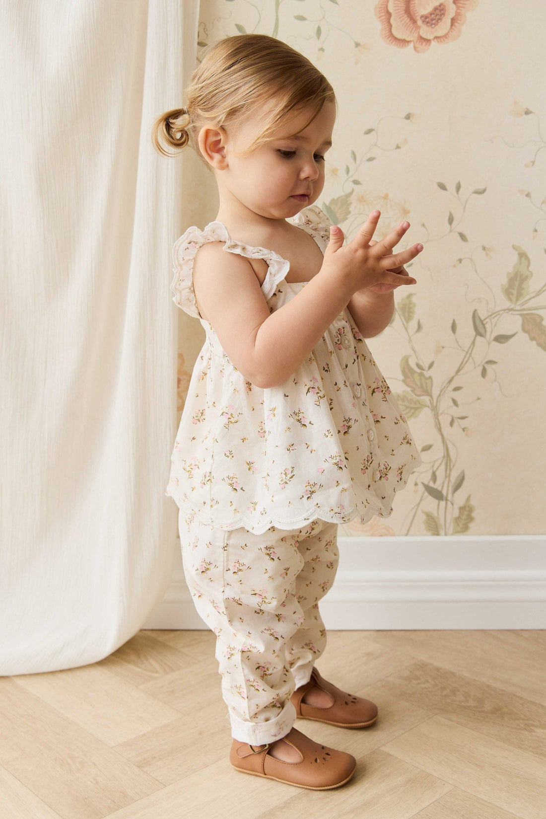 Organic Cotton Haylen Top - Bianca Antique Childrens Top from Jamie Kay USA