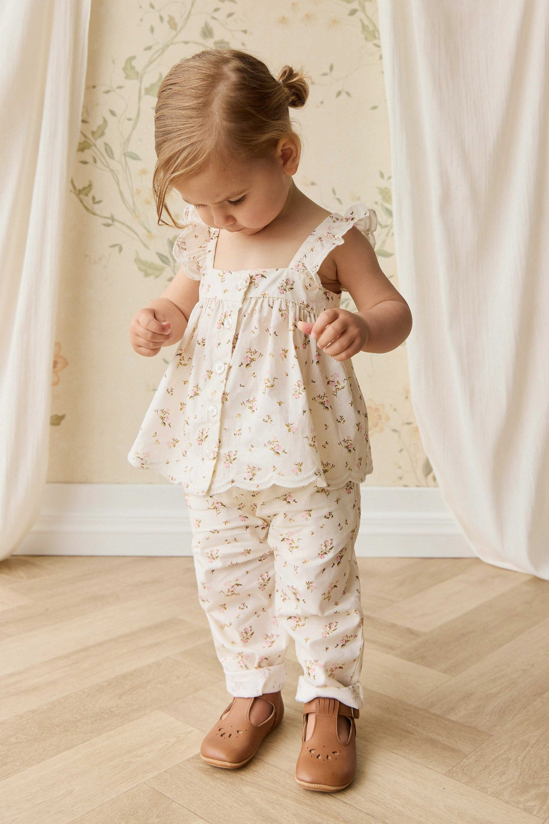 Organic Cotton Haylen Top - Bianca Antique Childrens Top from Jamie Kay USA