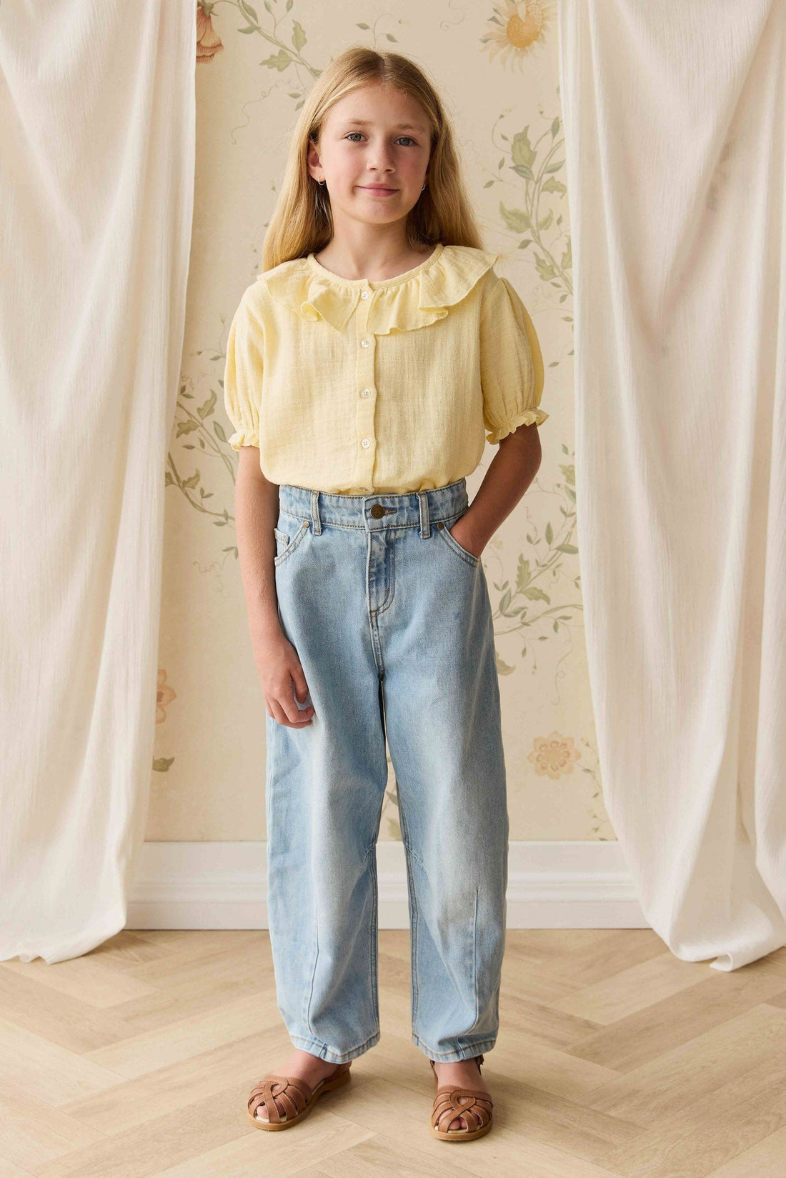 Organic Cotton Muslin Alora Top - Sunshine Childrens Top from Jamie Kay USA
