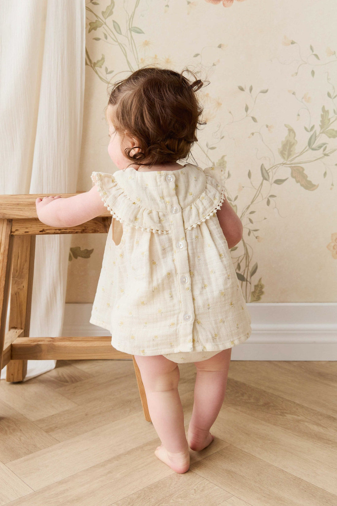 Organic Cotton Muslin Annalise Top - Vintage Ditsy Childrens Top from Jamie Kay USA