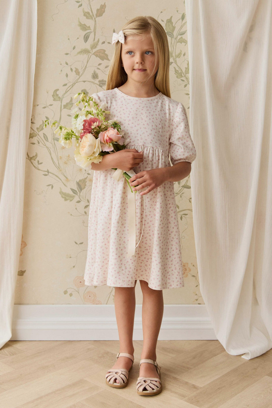 Organic Cotton Rosie Dress - Victoria Blush Childrens Dress from Jamie Kay USA