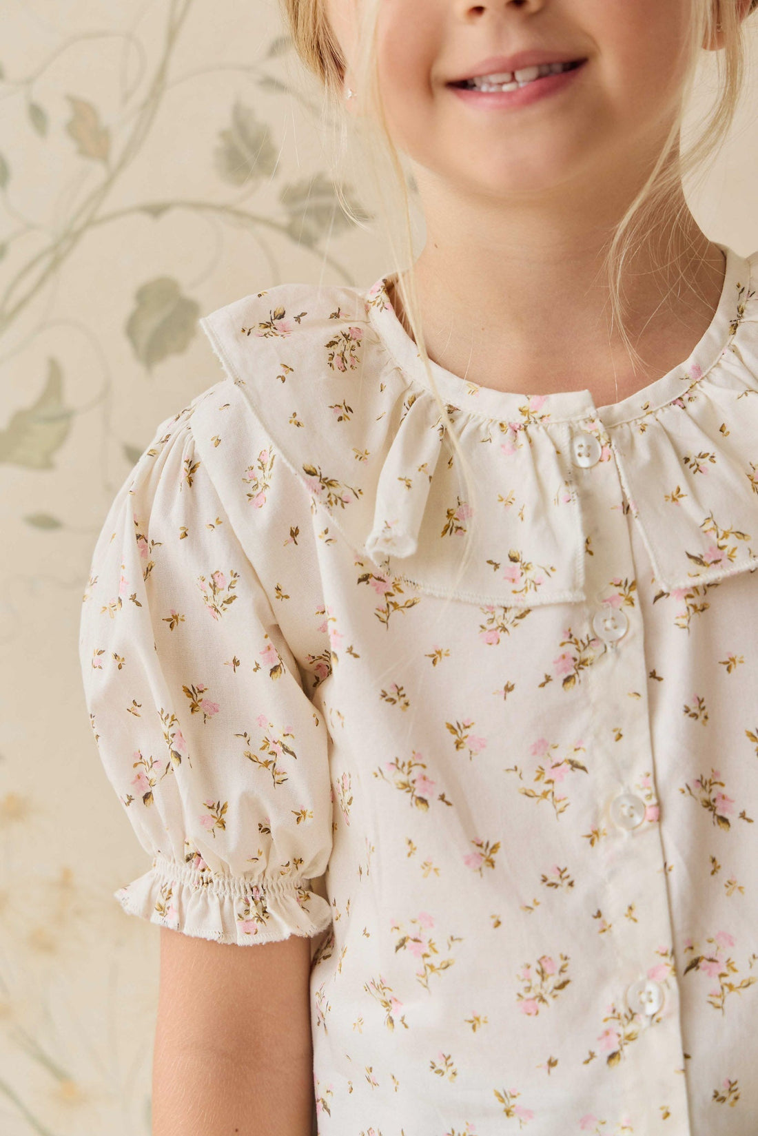 Organic Cotton Alora Top - Bianca Antique Childrens Top from Jamie Kay USA