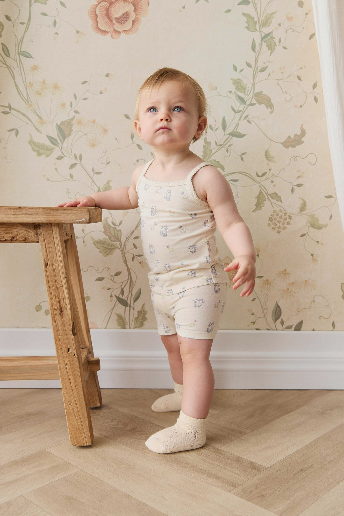 Organic Cotton Jude Singlet Pyjama Set - Charlies Butterflies Childrens Pyjama from Jamie Kay USA