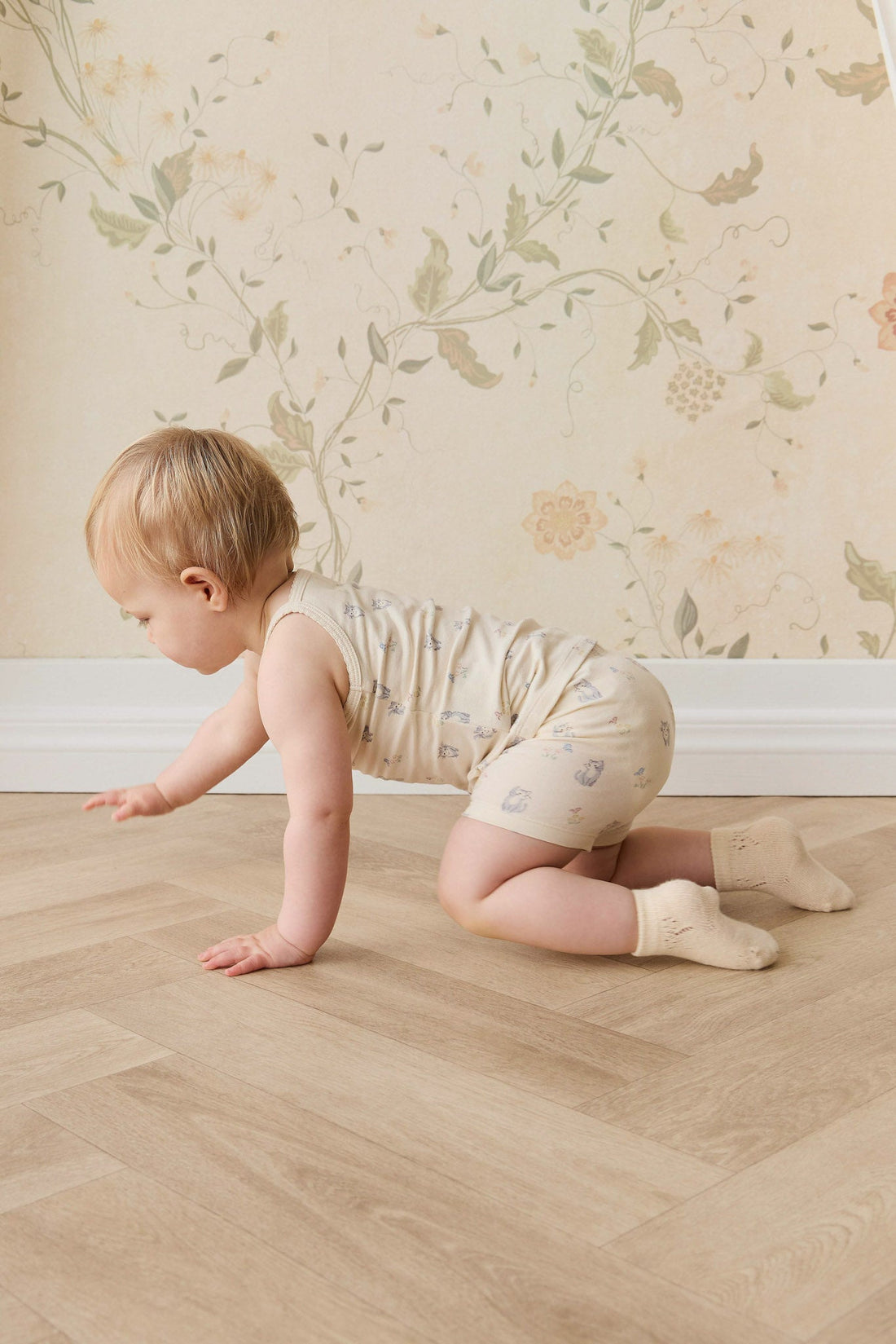 Organic Cotton Jude Singlet Pyjama Set - Charlies Butterflies Childrens Pyjama from Jamie Kay USA