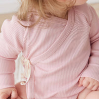 Organic Cotton Modal Marina Long Sleeve Bodysuit - Trinket Childrens Bodysuit from Jamie Kay USA