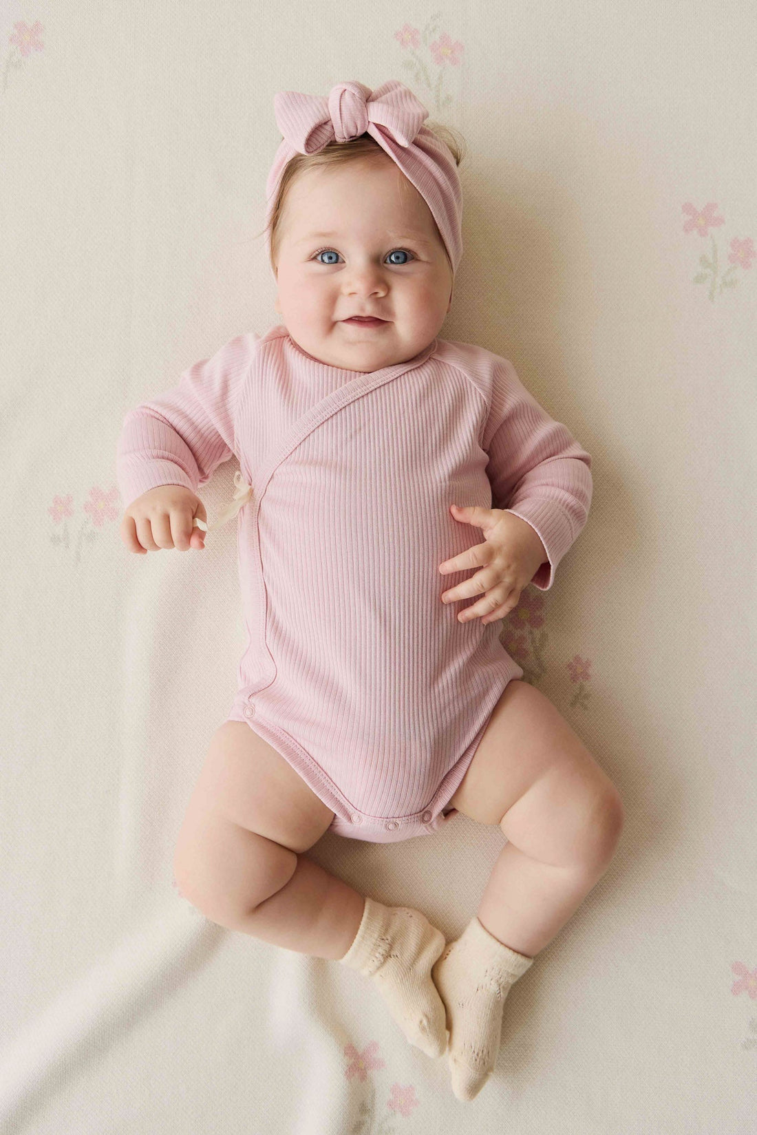 Organic Cotton Modal Marina Long Sleeve Bodysuit - Trinket Childrens Bodysuit from Jamie Kay USA