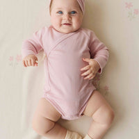 Organic Cotton Modal Marina Long Sleeve Bodysuit - Trinket Childrens Bodysuit from Jamie Kay USA