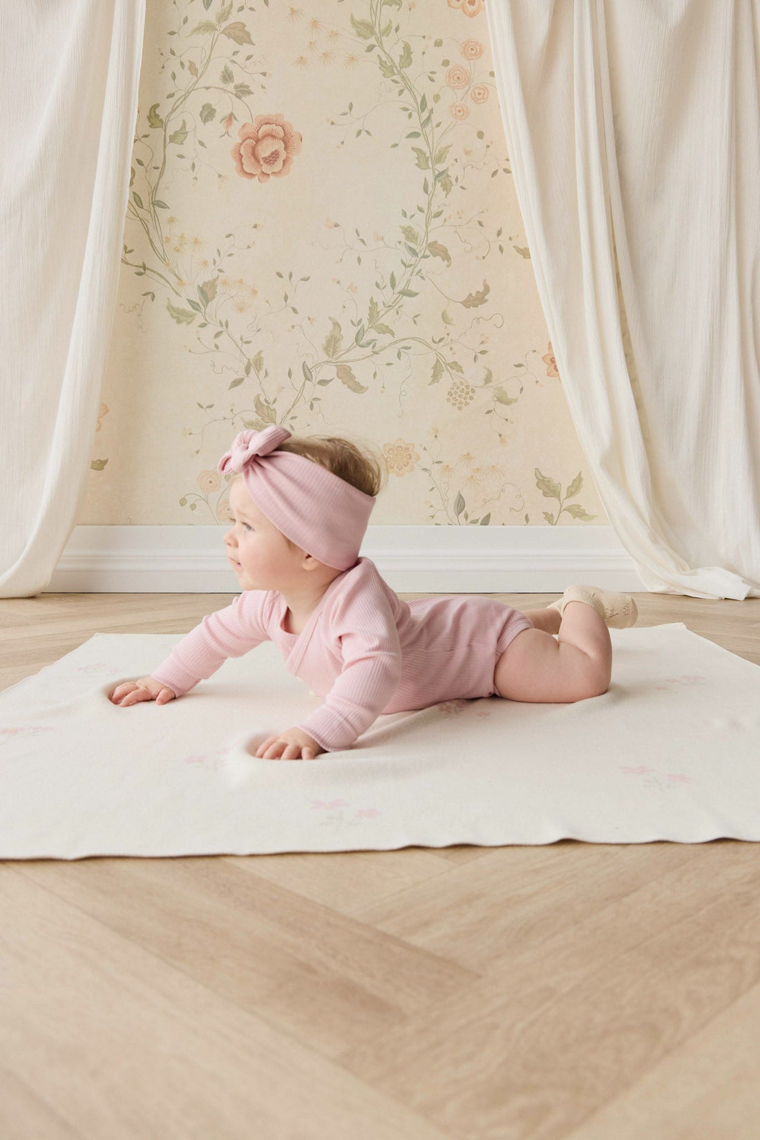 Organic Cotton Modal Marina Long Sleeve Bodysuit - Trinket Childrens Bodysuit from Jamie Kay USA