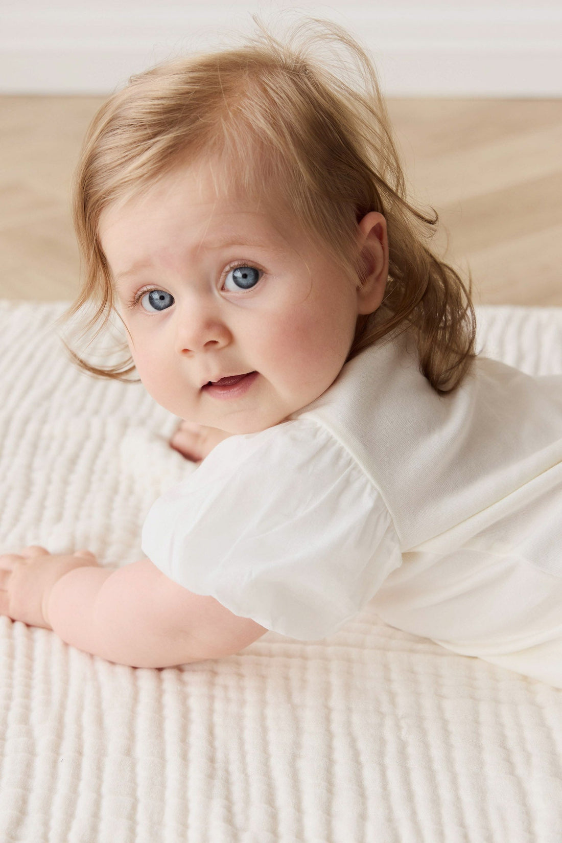 Pima Cotton Myla Top - Parchment Childrens Top from Jamie Kay USA