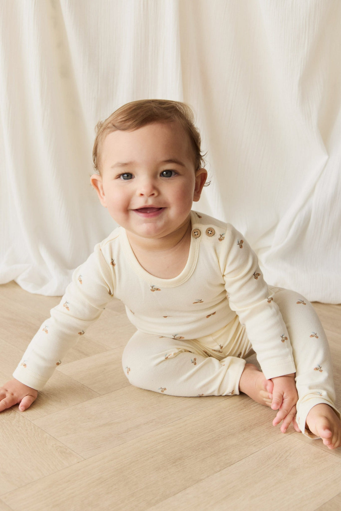 Organic Cotton Everyday Legging - Forest Night Acorns Childrens Legging from Jamie Kay USA