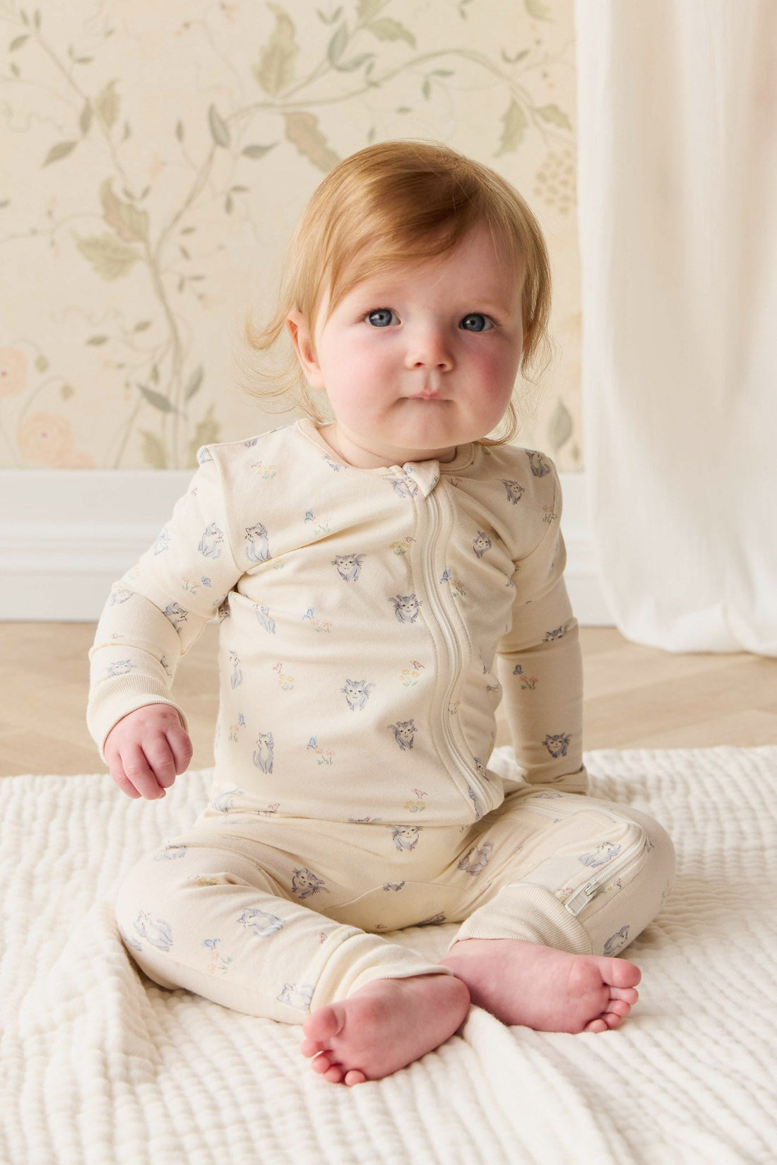 Organic Cotton Jude Onepiece - Charlies Butterflies Childrens Pyjama from Jamie Kay USA