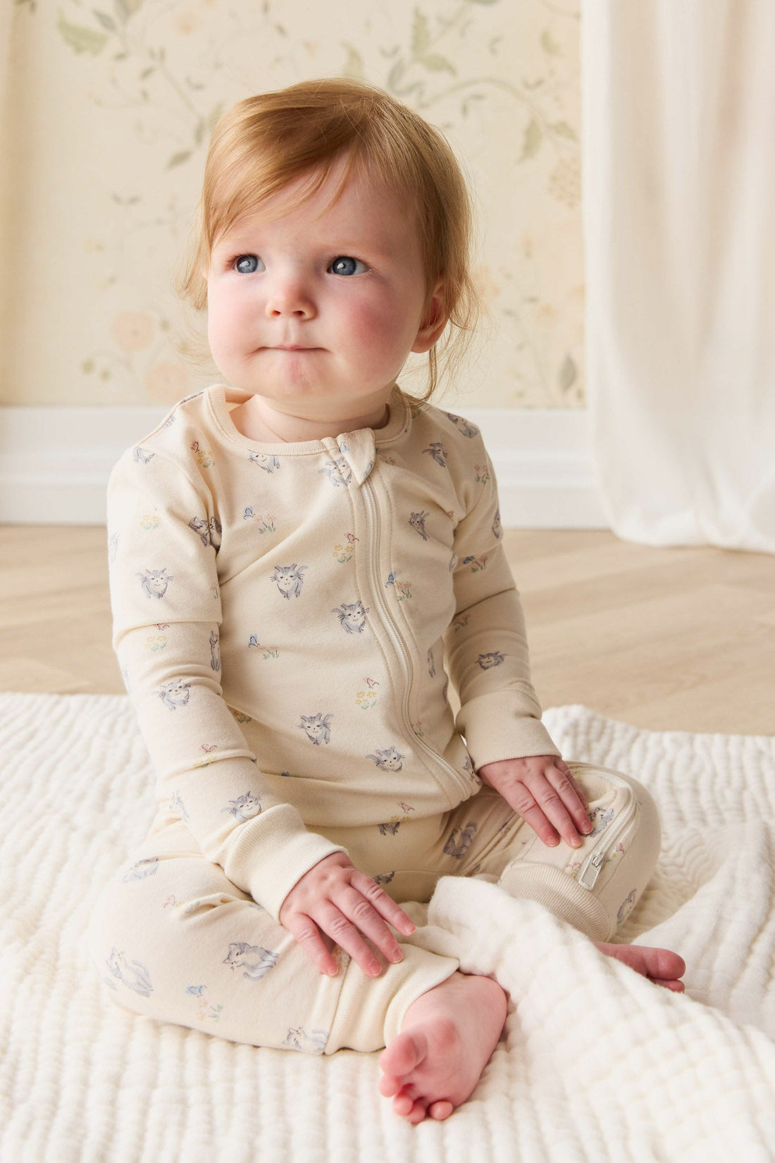 Organic Cotton Jude Onepiece - Charlies Butterflies Childrens Pyjama from Jamie Kay USA