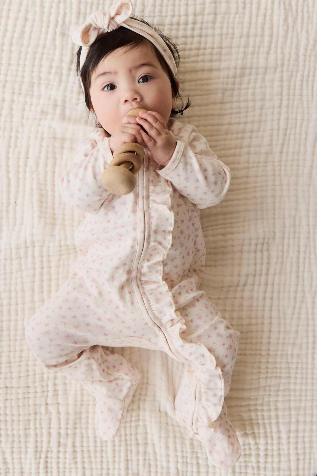 Organic Cotton Melanie Onepiece - Victoria Blush Childrens Onepiece from Jamie Kay USA