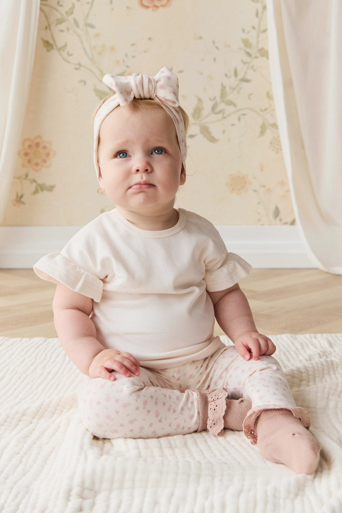 Pima Cotton Antoinette Top - Blushed Rose Childrens Top from Jamie Kay USA