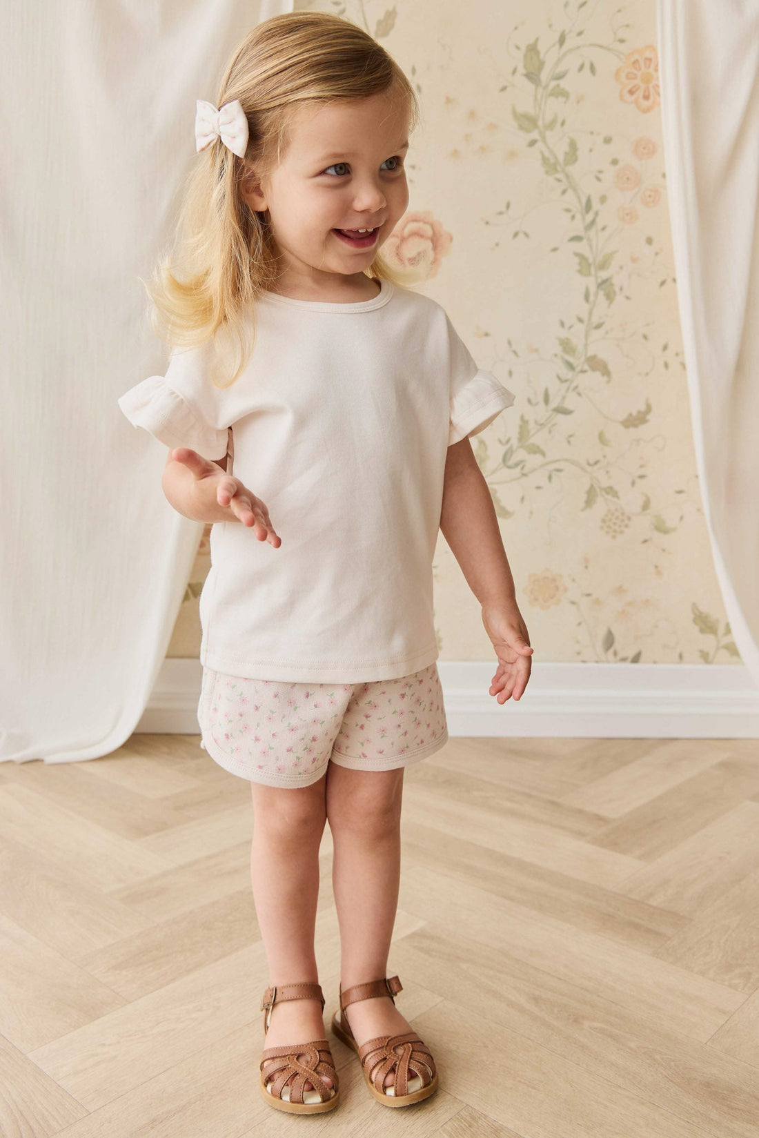Organic Cotton Monroe Short - Victoria Blush Childrens Short from Jamie Kay USA