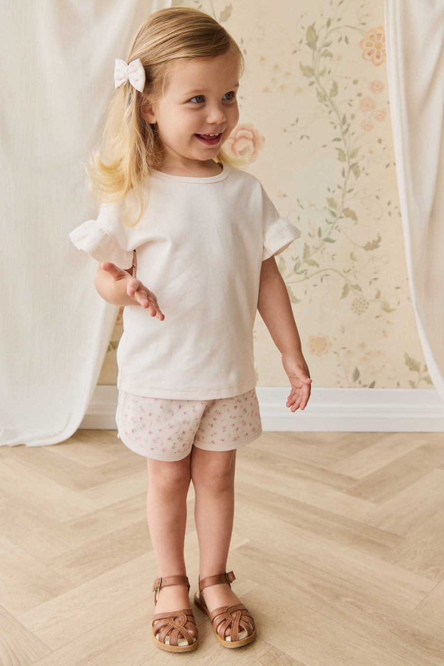 Organic Cotton Monroe Short - Victoria Blush Childrens Short from Jamie Kay USA