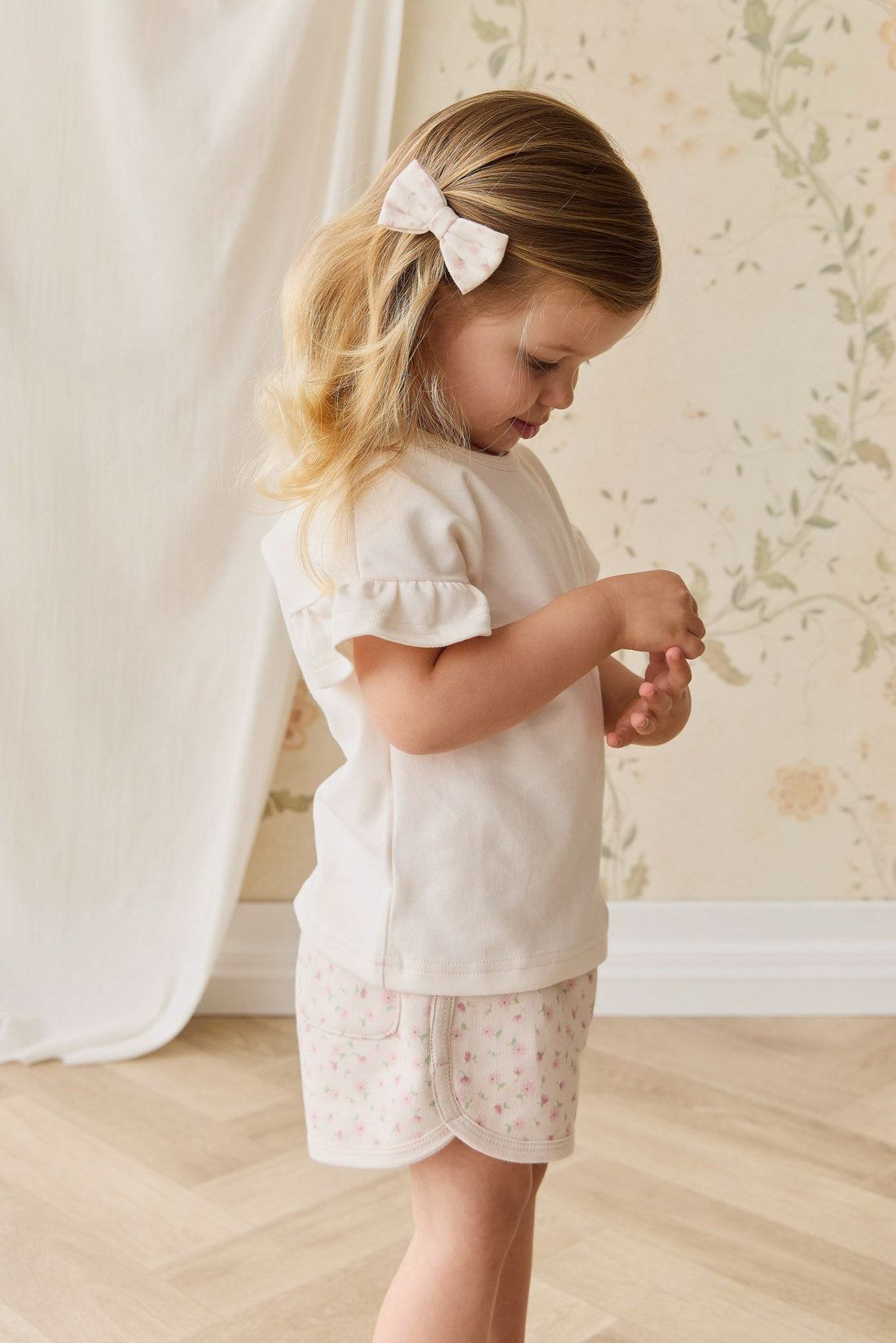 Pima Cotton Antoinette Top - Blushed Rose Childrens Top from Jamie Kay USA