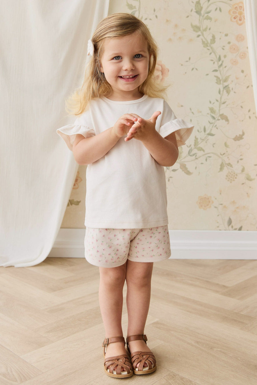 Organic Cotton Monroe Short - Victoria Blush Childrens Short from Jamie Kay USA