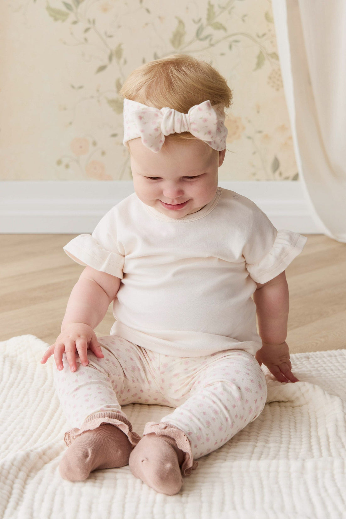 Organic Cotton Headband - Victoria Blush Childrens Headband from Jamie Kay USA