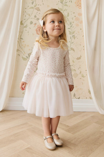 Organic Cotton Long Sleeve Top - Victoria Blush Childrens Top from Jamie Kay USA