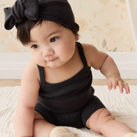 Organic Cotton Modal Singlet Bodysuit - Ebony Childrens Bodysuit from Jamie Kay USA