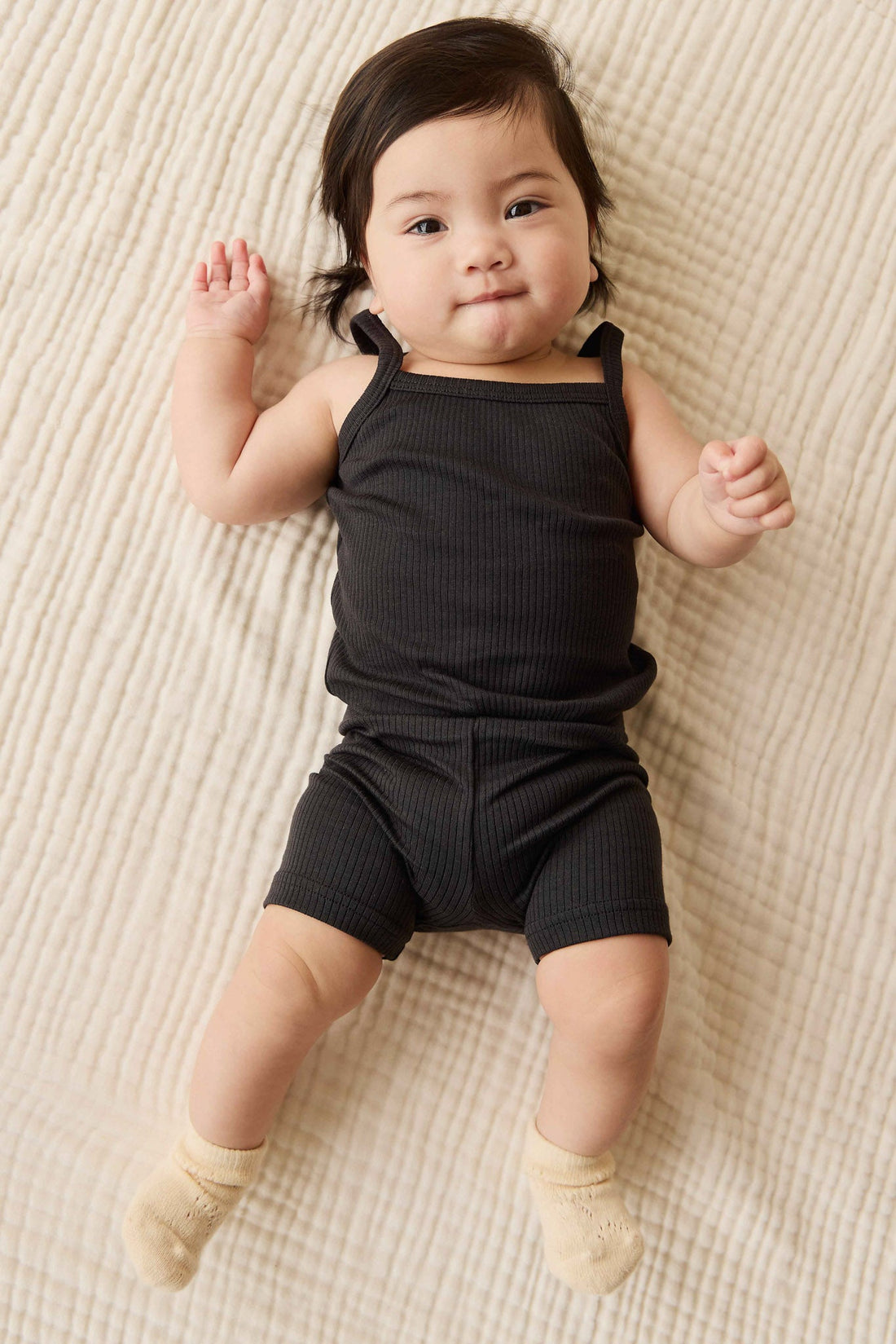 Organic Cotton Modal Elisa Bike Short - Ebony Childrens Short from Jamie Kay USA