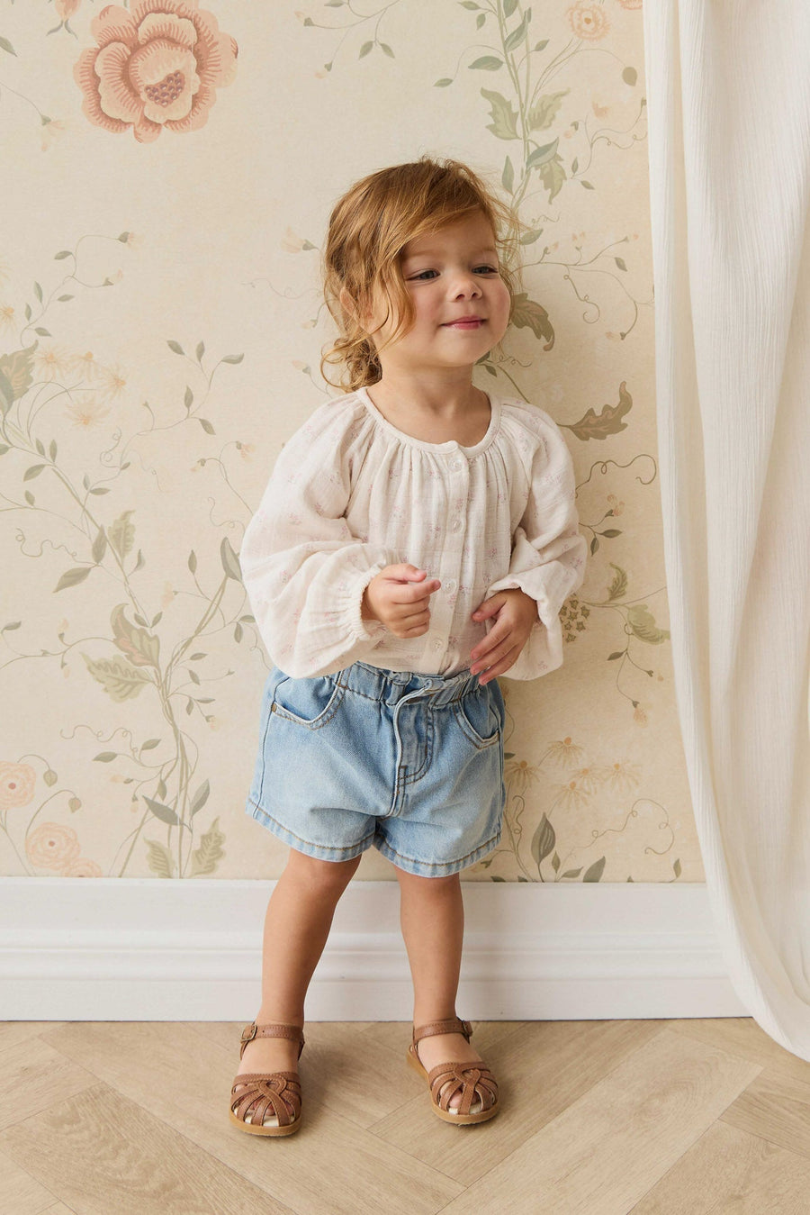 Kora Short - Antique Blue Childrens Short from Jamie Kay USA