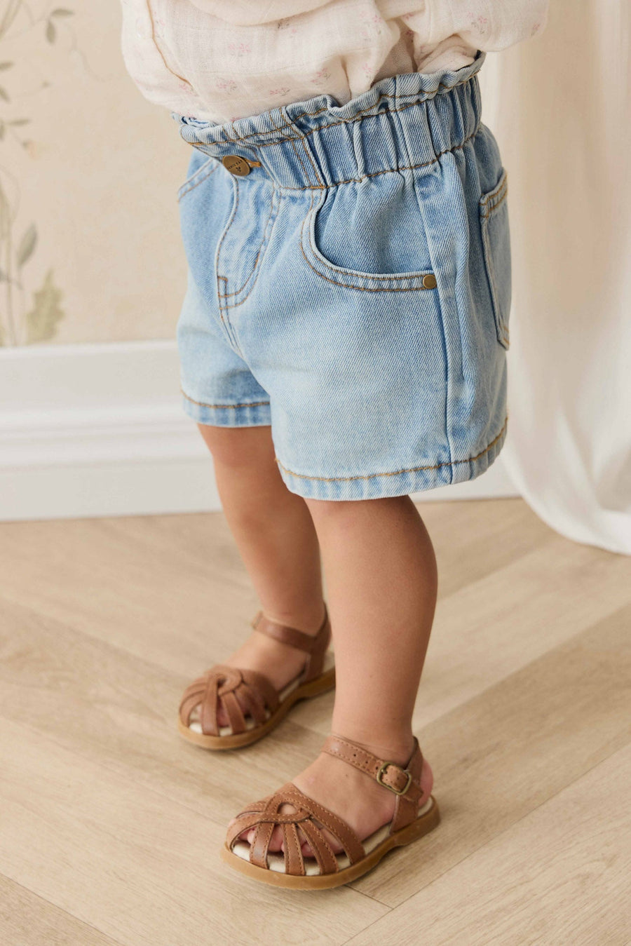 Kora Short - Antique Blue Childrens Short from Jamie Kay USA