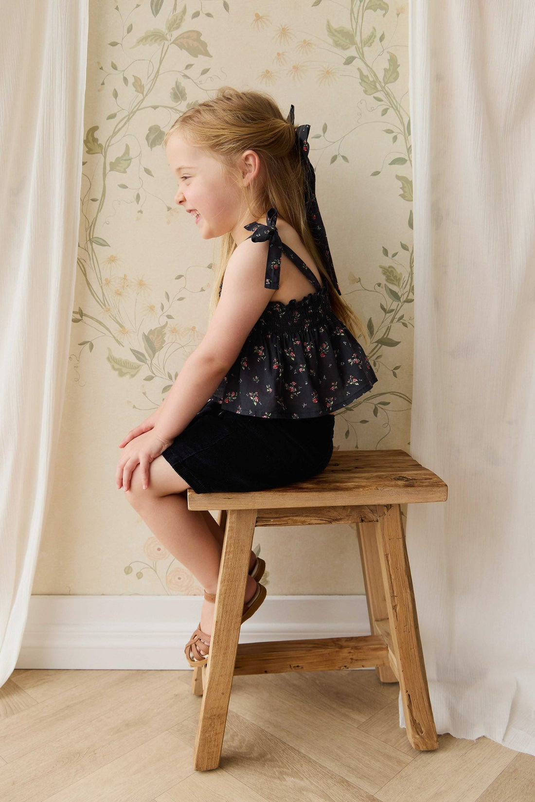Organic Cotton Odette Top - Bianca Noir Childrens Top from Jamie Kay USA