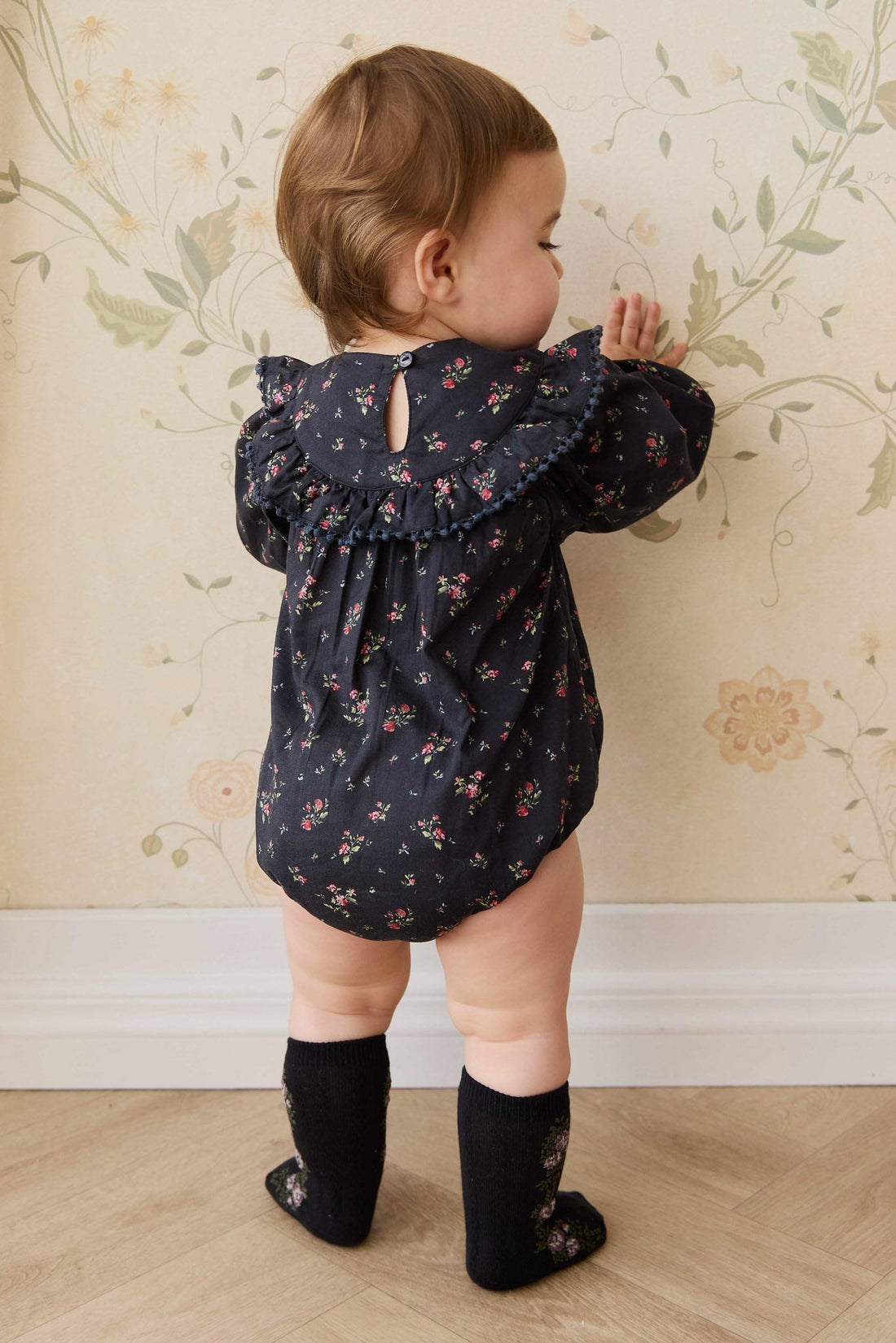 Organic Cotton Malia Playsuit - Bianca Noir Childrens Playsuit from Jamie Kay USA
