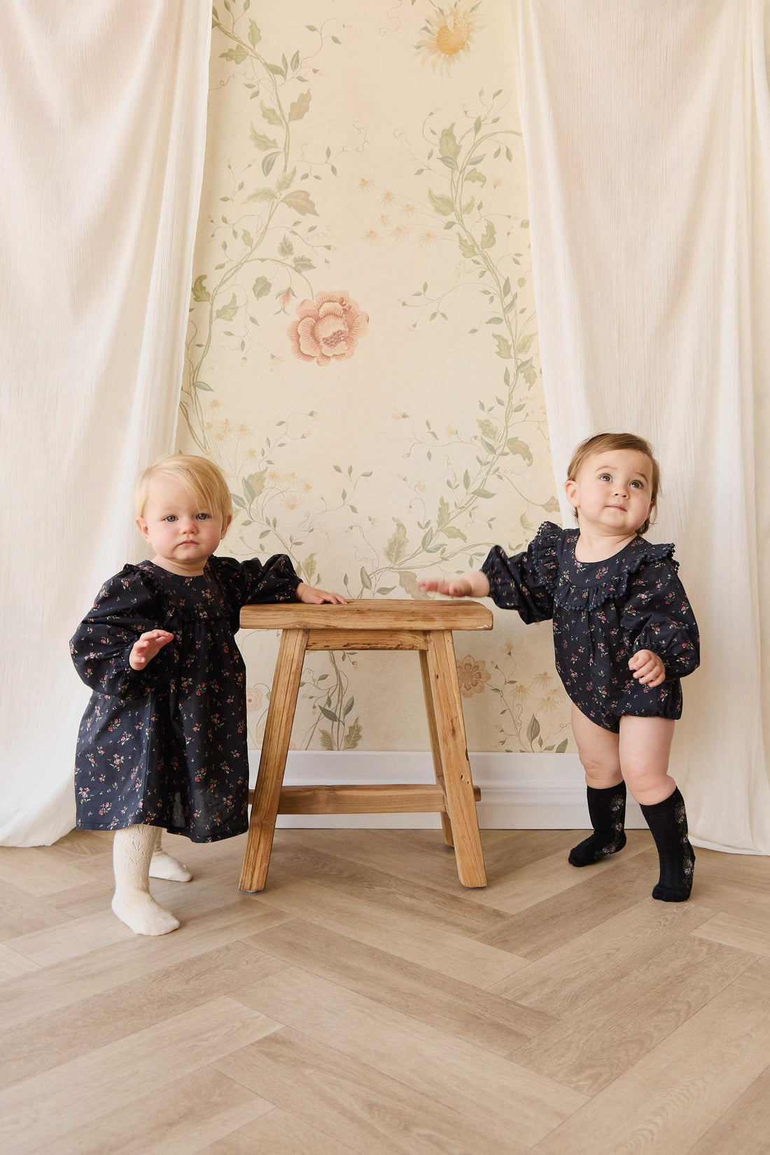 Organic Cotton Malia Playsuit - Bianca Noir Childrens Playsuit from Jamie Kay USA