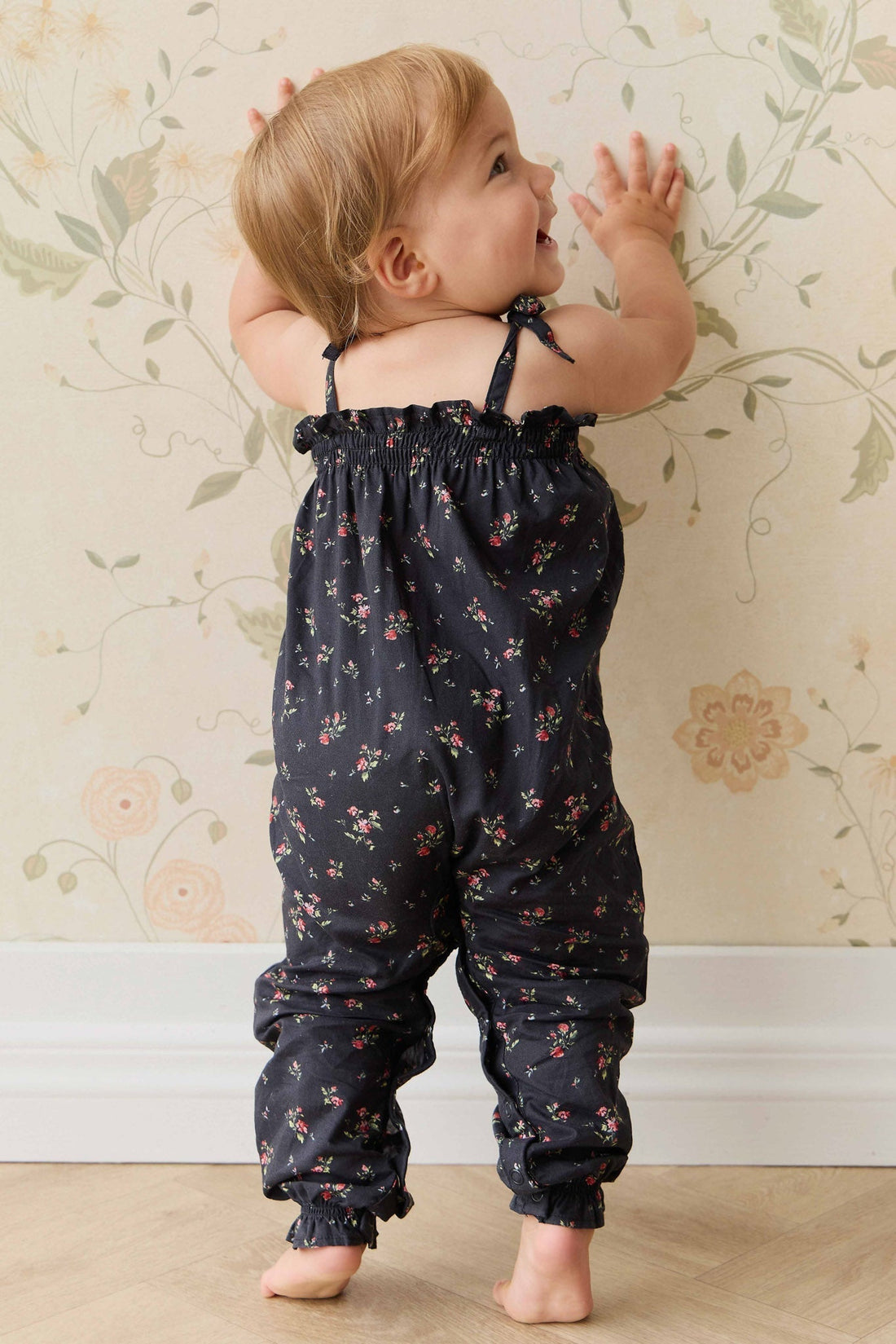 Organic Cotton Myla Jumpsuit - Bianca Noir Childrens Jumpsuit from Jamie Kay USA