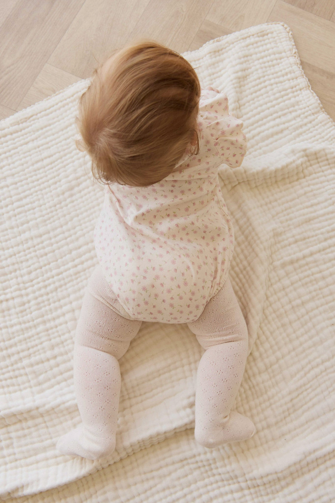 Organic Cotton Kinley Playsuit - Victoria Blush Childrens Playsuit from Jamie Kay USA