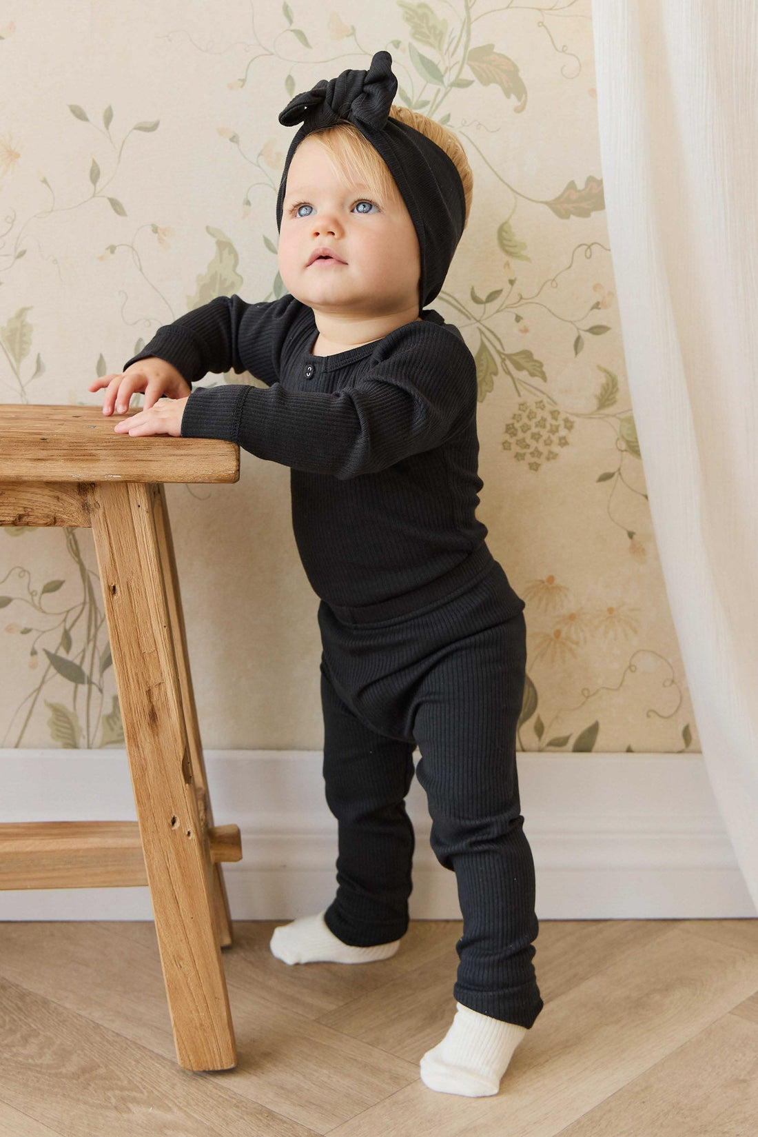 Organic Cotton Modal Everyday Legging - Ebony Childrens Legging from Jamie Kay USA