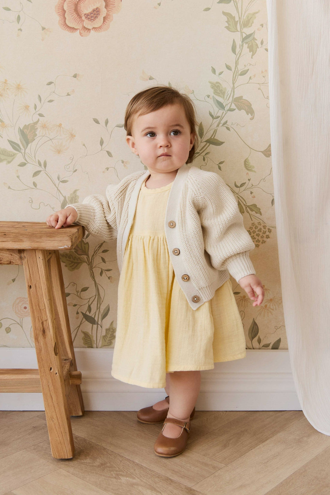 Paloma Cardigan - Vanilla Childrens Cardigan from Jamie Kay USA