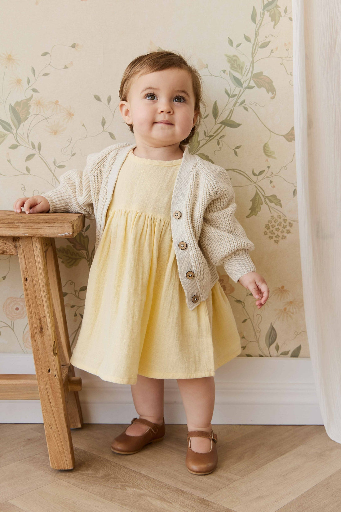 Organic Cotton Muslin Phillipa Dress - Sunshine Childrens Dress from Jamie Kay USA