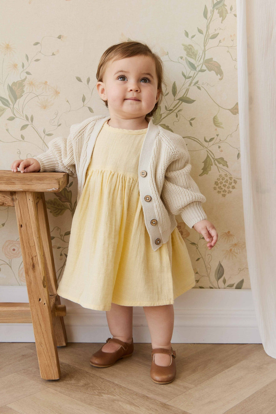 Organic Cotton Muslin Phillipa Dress - Sunshine Childrens Dress from Jamie Kay USA