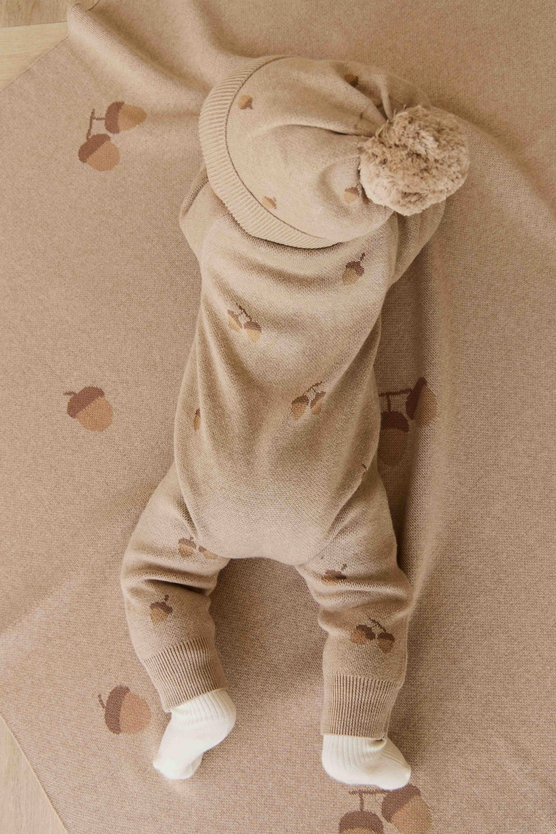 Easton Onepiece - Forest Acorns Cashew Marle Childrens Onepiece from Jamie Kay USA