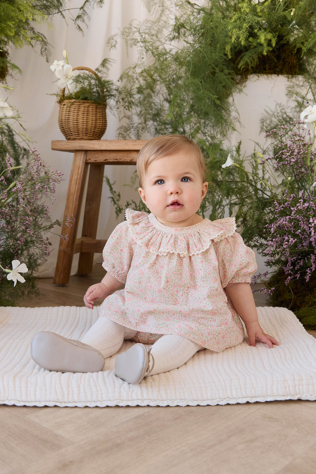 Organic Cotton Misty Top - Flora Pink Childrens Top from Jamie Kay USA