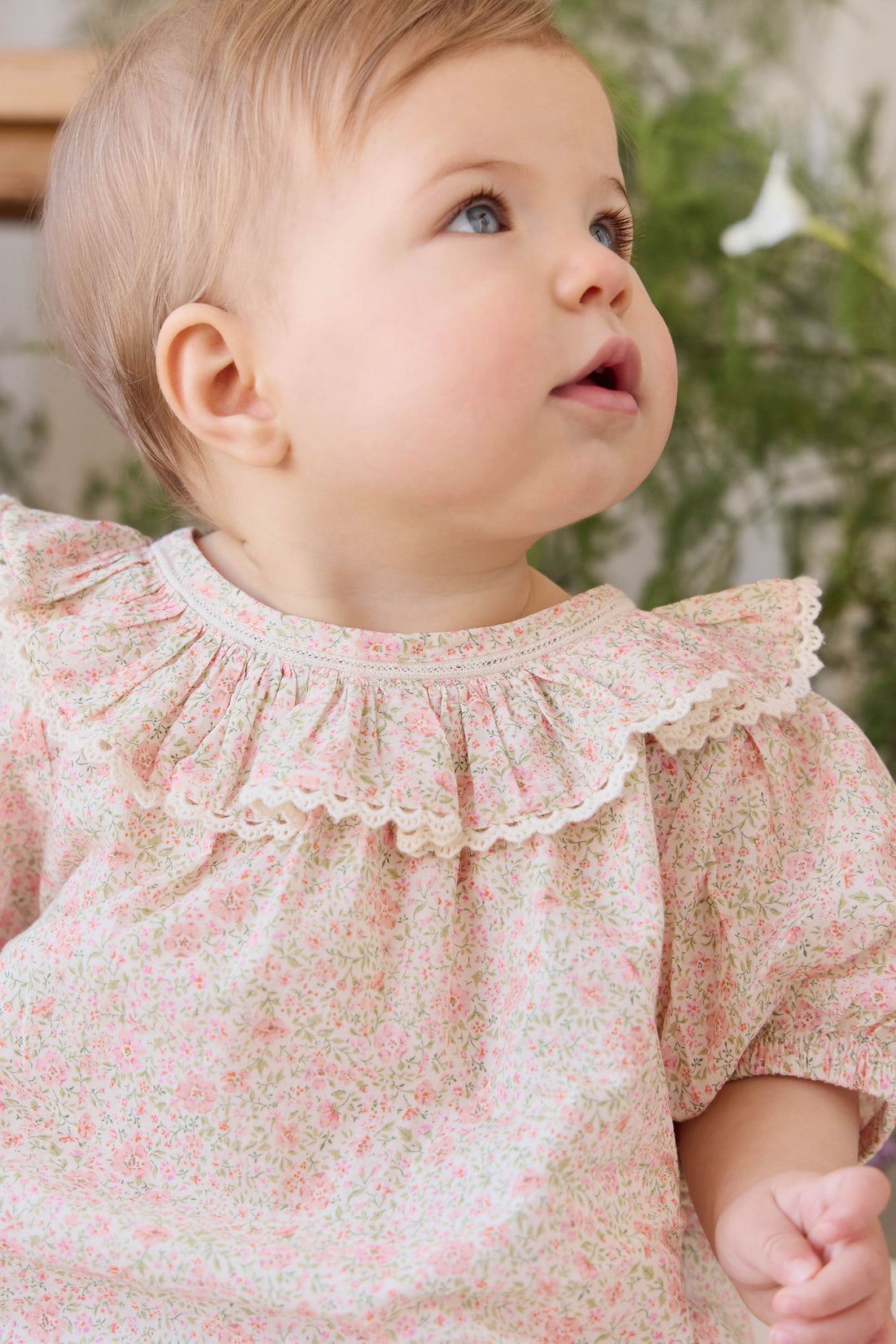 Organic Cotton Misty Top - Flora Pink Childrens Top from Jamie Kay USA