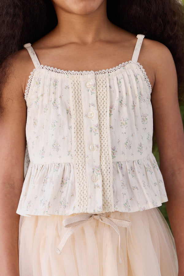 Organic Cotton Miley Top - Justine Orchid Childrens Top from Jamie Kay USA