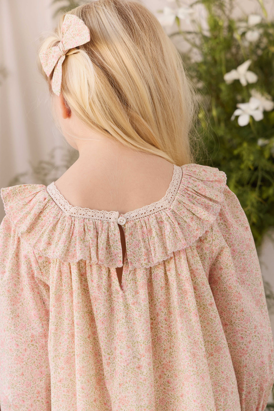 Organic Cotton Misty Dress - Flora Pink Childrens Dress from Jamie Kay USA