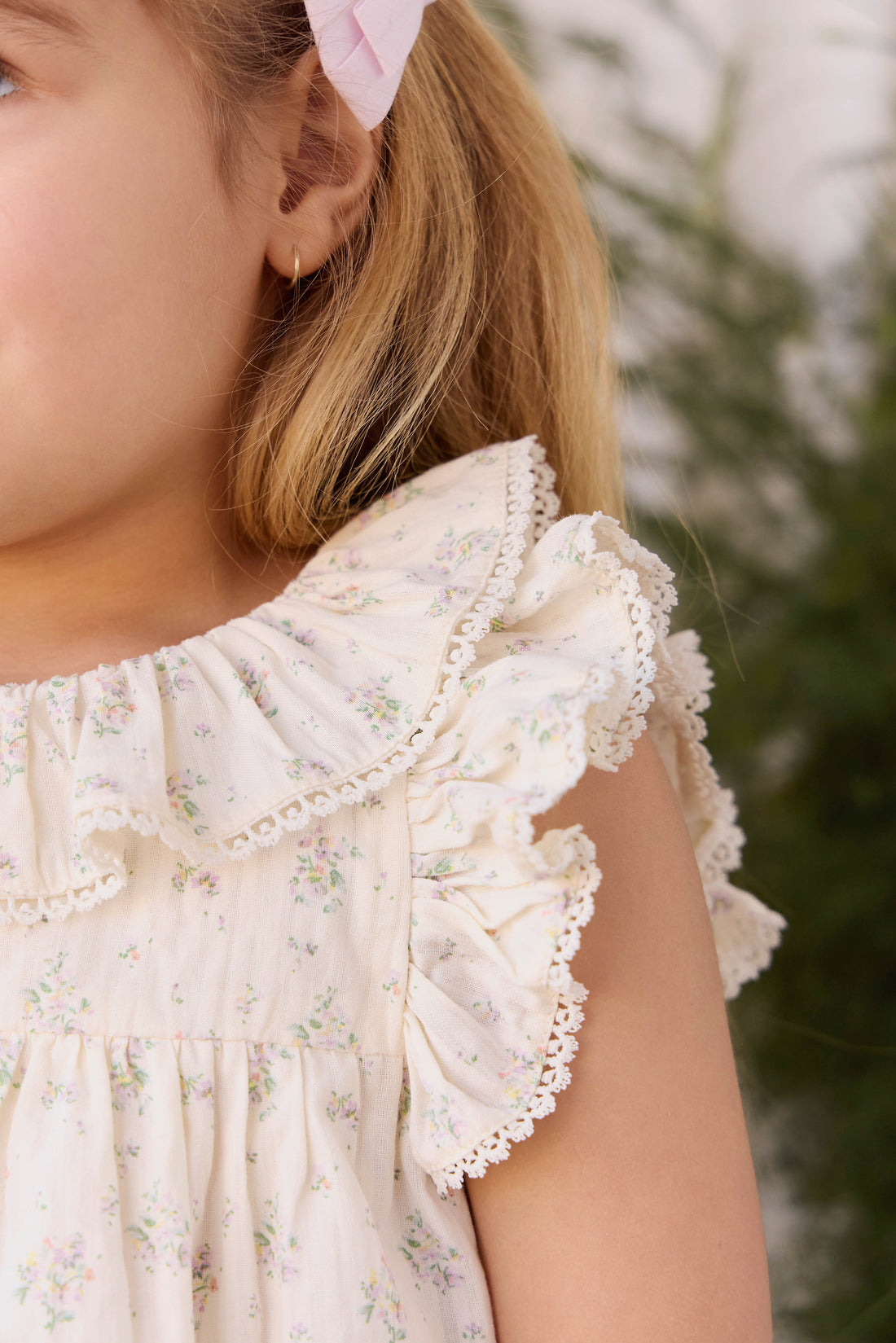 Organic Cotton Banks Blouse - Justine Orchid Childrens Top from Jamie Kay USA