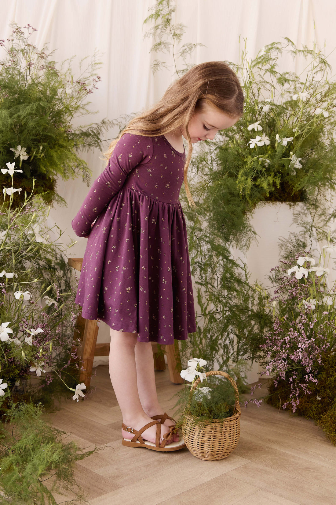 Organic Cotton Tallulah Dress - Dina Fig Childrens Dress from Jamie Kay USA
