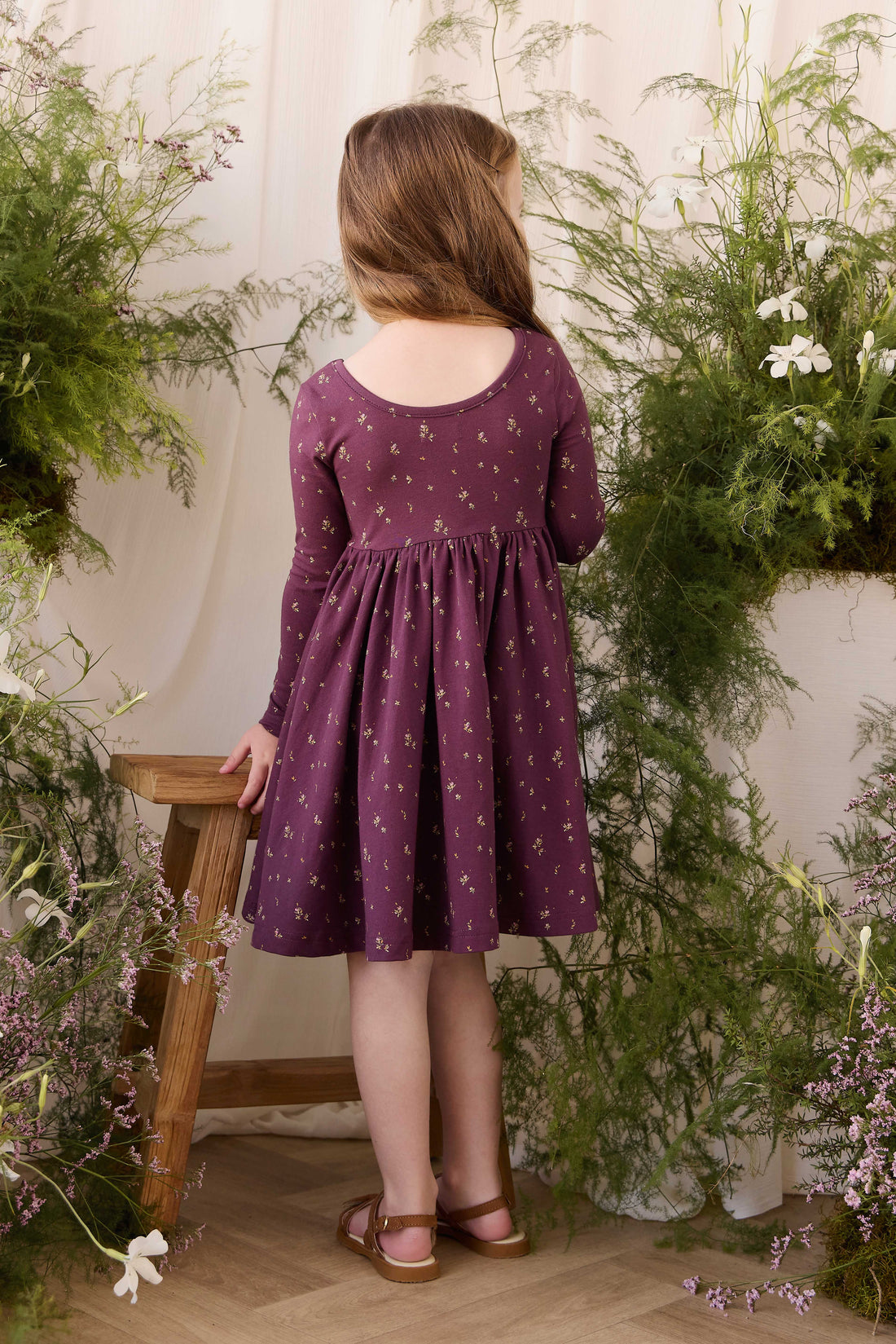Organic Cotton Tallulah Dress - Dina Fig Childrens Dress from Jamie Kay USA