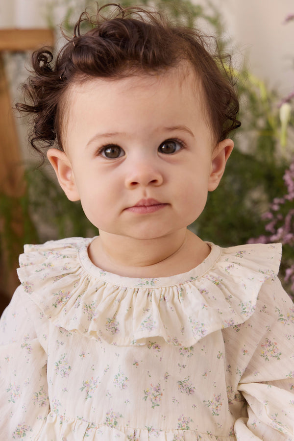 Organic Cotton Cecile Playsuit - Justine Orchid Childrens Playsuit from Jamie Kay USA