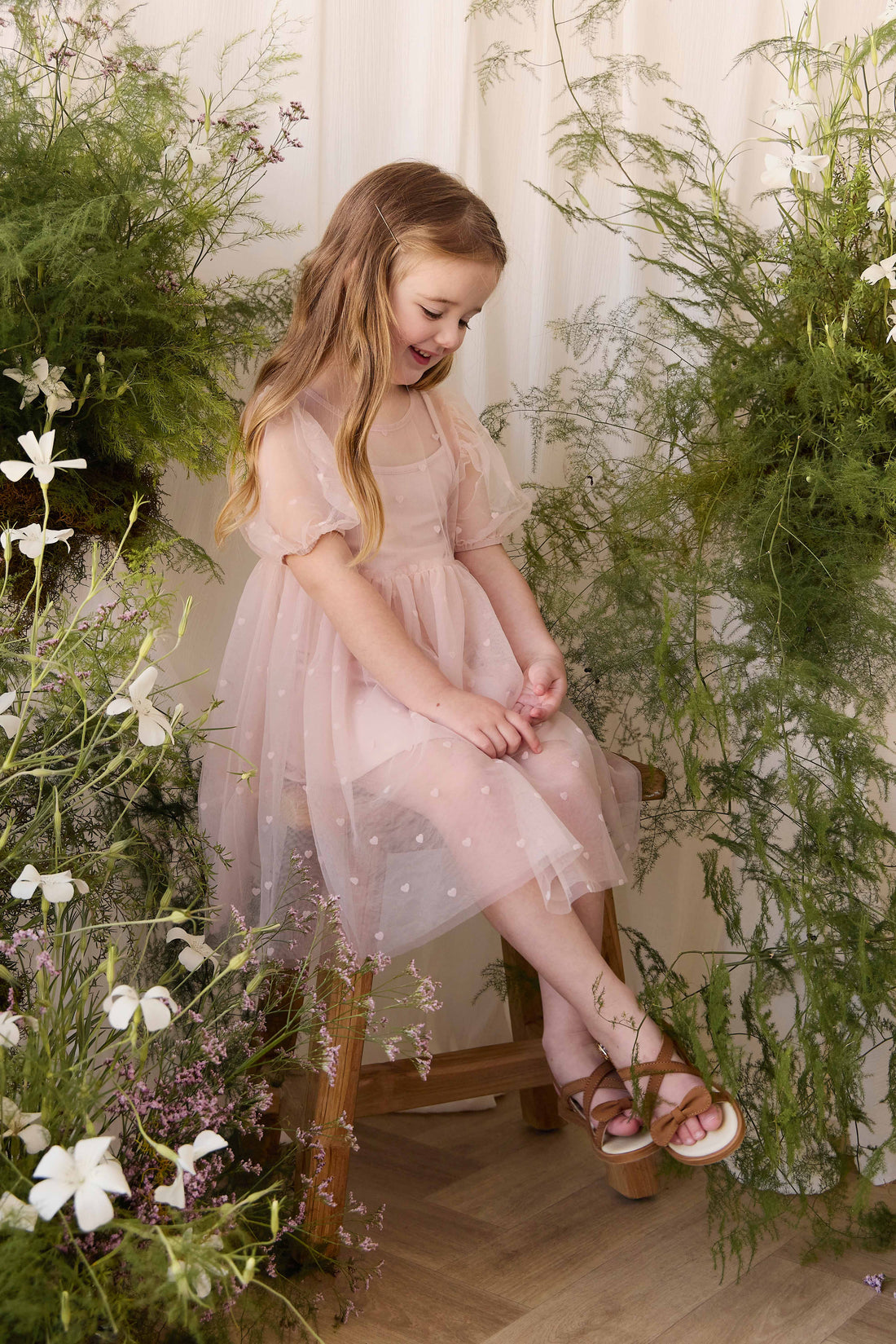 Zoella Tulle Dress - Petite Heart Rosie Childrens Dress from Jamie Kay USA