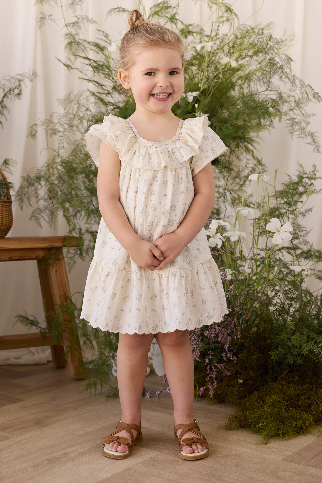 Organic Cotton Cassidy Dress - Justine Orchid Childrens Dress from Jamie Kay USA